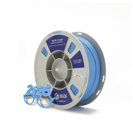 QIDI Official Tough PETG 3D Printer Filament 1.75mm Blue, 1KG (2.2lbs) Spool - Hyper-Speed Printing Compatible, Fits Most FDM 3D Printers