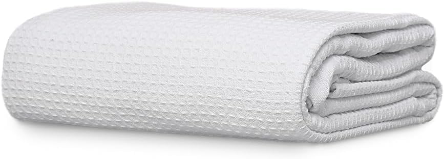 Miniatura 2 de belem Manta de punto gofre a granel, manta 100% algodón, tamaño QueenMatrimonial, 90 x 90 pulgadas, paquete de 6, manta térmica ligera, transpirable