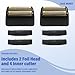 Replacement Head Compatible with BaByliss FX3 Foil Shaver, Replacement Foil Compatible with BaByliss Pro FX3 Foil Shaver Replacement Head Blade, Black Razor Replacement Foil & Cutter fxx3rfb - 2 Pack