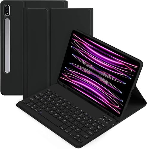 kaidisen Backlit Keyboard Case for Galaxy Tab S10 Lite / S10 FE / S9 FE 10.9", Tab S9/S8/S7 11" Case with Mouse and Detachable RGB Colorful Rainbow Backlight Keyboard,Pink+White by kaidisen - Image 5
