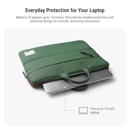 Image of DailyObjects Stria Pro Laptop Bag With Handle| Recycled Durable Polyester | Compatible with Laptop /MacBook Air /Pro Upto 15 Inch| Water Resistant|Padded Compartment with Zip Closure