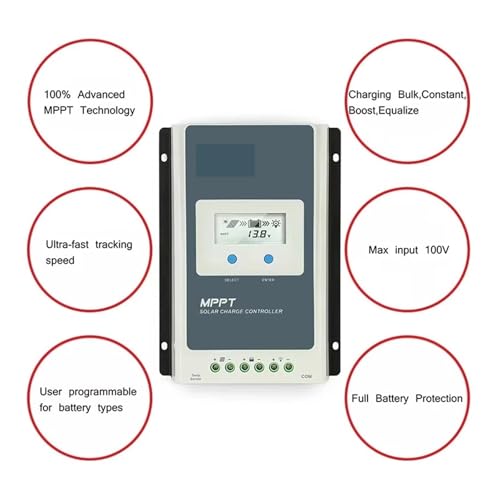 Régulateur de charge MPPT 40A pour protéger et charger une batterie lithium - 6