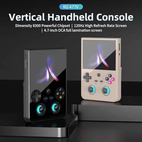 Image of Anbernic RG477V Retro Handheld Game Console , 4.7 Inch Touch Screen Android 14 System Support WiFi 6E Bluetooth 5.3 Dimensity 8300 Processor 8+128GB(Gray)
