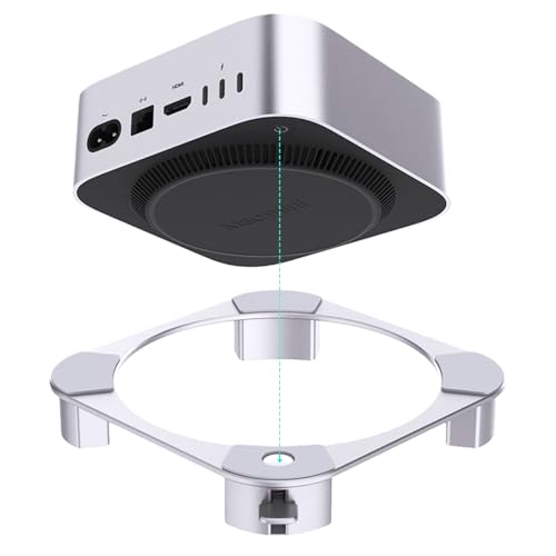 Ya en manzanajugosa.com: Soporte de aluminio para Mac mini M4/M4 Pro con práctico botón de encendido, ventilación y refrigeración de alto rendimiento, soporte antideslizante y estable con almohadillas de silicona en ambos