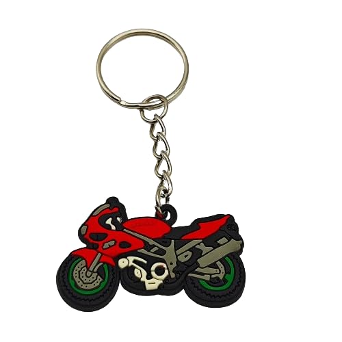 Creative Personalized Cartoon Motorcycle Keychain DIY Pendant Accessories PVC Soft Rubber Keychain