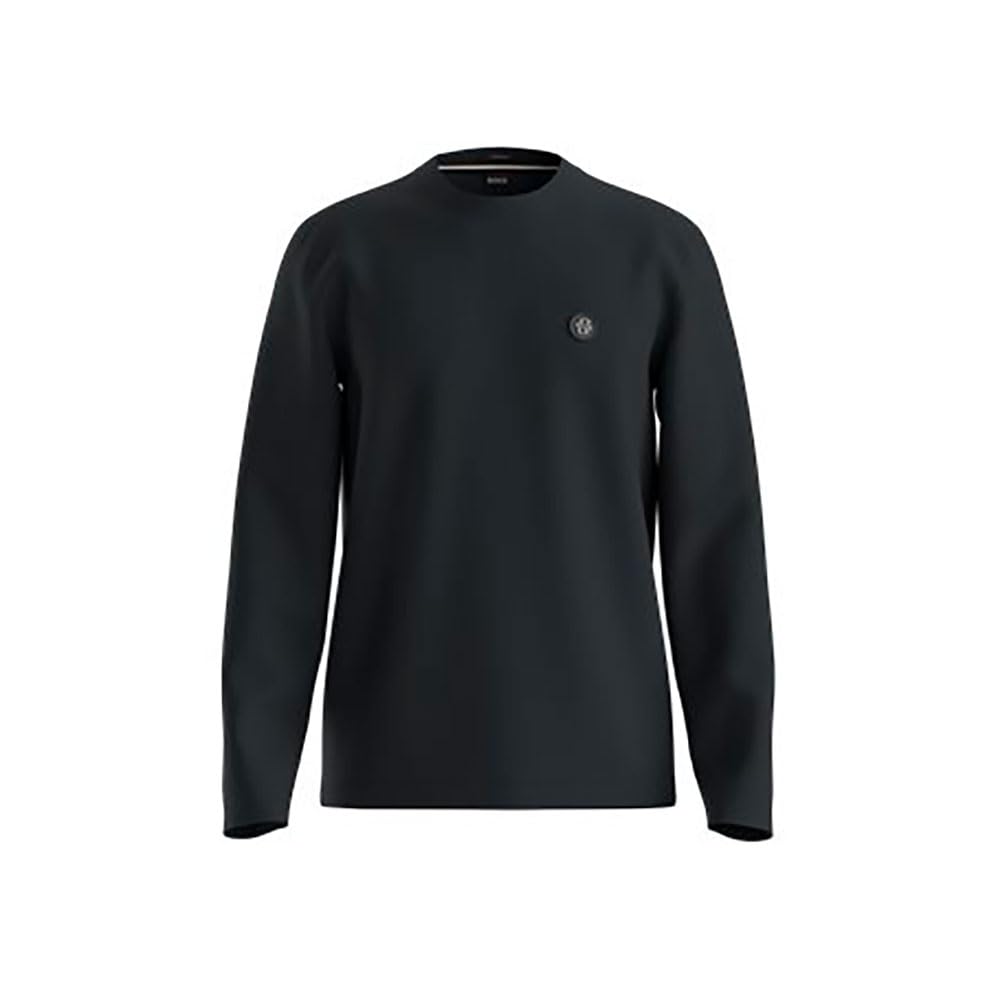 Boss% 100 Pamuk Regular Fit Bisiklet Yaka Uzun Kollu T Shirt Erkek T SHİRT 50555107 001