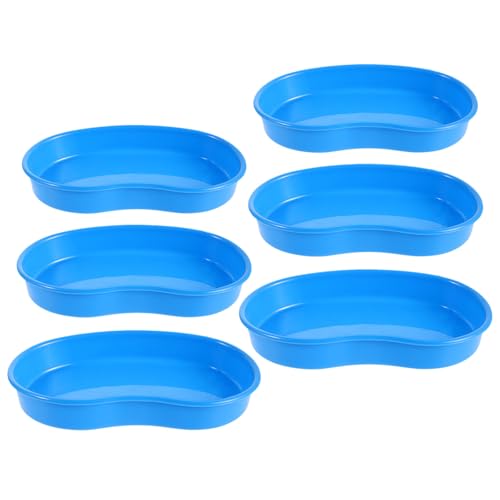 DECHOUS Organisateur et Portable en Bleu de Plastique Piluliers 6 Plateaux Séparateurs de Rein Tri Distribution de pour en Milieu