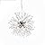 SUARIA Modern Crystal Firework During Light 16-Lights Dandelion Sputnik Chandelier Metal Chrome Finish Hanging Light for Dining Room Living Room Bedroom-Loth 9 Head 50cm