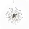 SUARIA Modern Crystal Firework During Light 16-Lights Dandelion Sputnik Chandelier Metal Chrome Finish Hanging Light for Dining Room Living Room Bedroom-Loth 9 Head 50cm