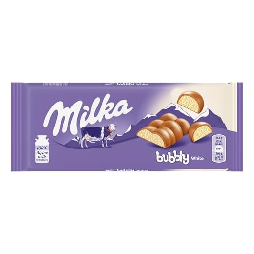 Milka Chocolate Bubbly White 100G