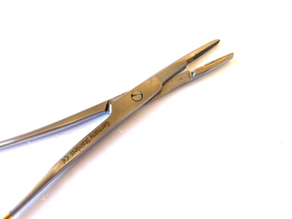 Olsen HEGAR Needle Holder, Needle Driver with Cutting Edges, 5.5" with Tungsten Carbide
