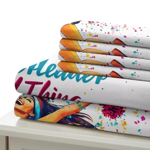 Linge de lit microfibre de prestige imprimé 3D aquarelle 260x220cm - 7