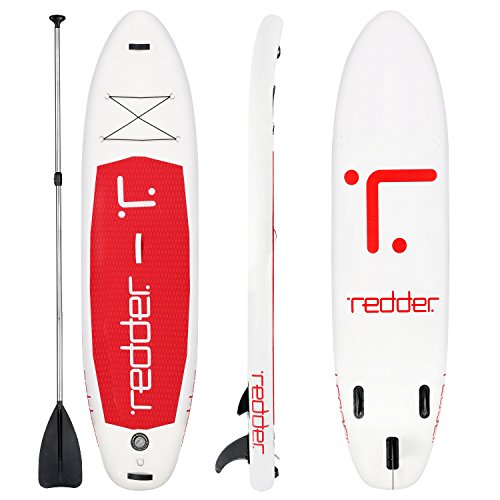 REDDER Paddle Board SUP kit di lama regolabile gonfiabile + pompa tavolo + filling + kit di riparazione + viaggio zaino ,dimensione di 305x76x15 cm
