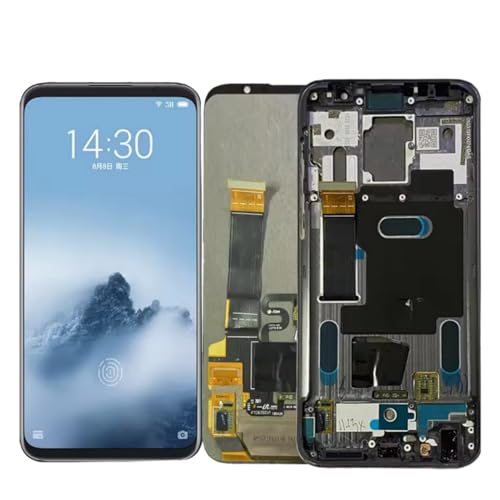 Digitalizador táctil Meizu 16th de 6.0 pulgadas y pantalla LCD negra para reparación fluida