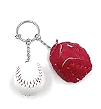 H-Customs Ball Schläger Baseball rot Schlüsselanhänger Anhänger