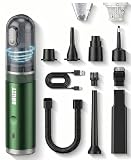 BALIZY Handheld Vacuum，4-in-1 Cordless Car Vacuum Cleaner&Air Blower,Green