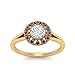 CaratYogi 18K Gold Plaqué Natural-Amethyste Prong Placage Partenaire Engagement De Mariage Partie Porter des Femmes et des Filles: 63