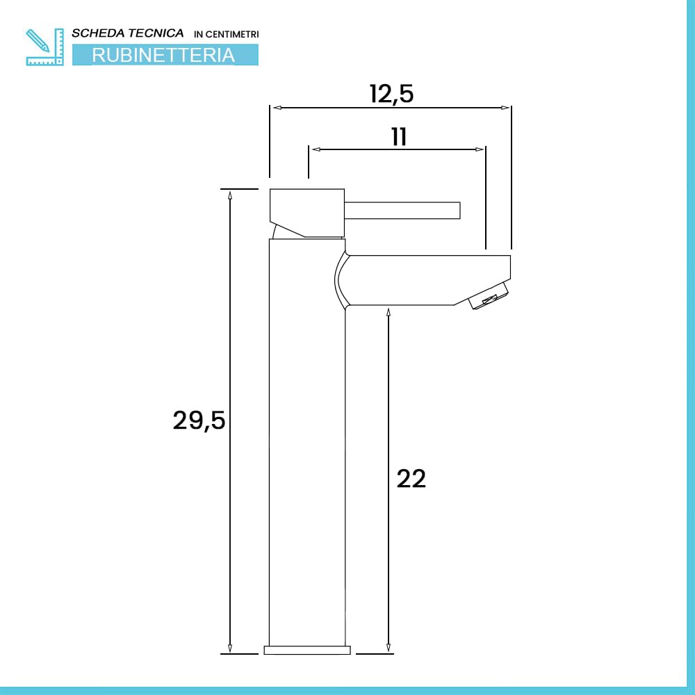 Inbagno Set miscelatori lavabo Alto e Bidet monocomando, in Acciaio Inox Spazzolato, con piletta Click clack Satinata, York