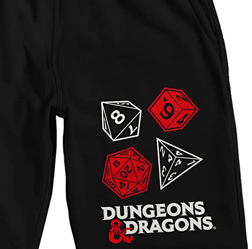 Dungeons & Dragons D20 Dice Men's Quick Turn Black Sleep Pajama Shorts2