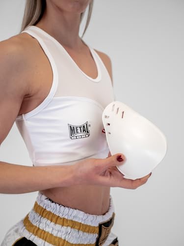 METAL BOXE - Damen-Brustschutz, Weiß, Größe S