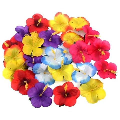 60 Pcs Artificial Hibiscus Flowers by Generic Cover
