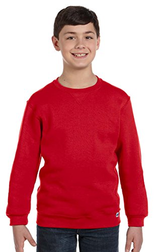 Russell Athletic Boys Dri-Power Fleece Hoodies and Sweatshirts Athletic Sweatshirts, Sweatshirt - Red, Large US2