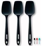Silicone Spatula Set, High Heat Resistan Rubber Spoon Spatula, Non-Stick Spoonula with Seamless O...