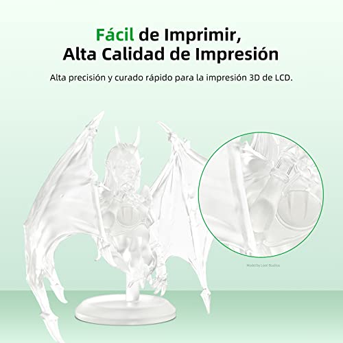 ANYCUBIC Resina Vegetal para Impresoras 3D - Resina UV de 405nm de Bajo Olor, Alta Precisión y Curado Rápido para Impresoras LCD/DLP/SLA, Transparente, 2000g - Fernando Cortés ANYCUBIC Resina Vegetal para Impresoras 3D - Resina UV de 405nm de Bajo Olor, Alta Precisión y Curado Rápido para Impresoras LCD/DLP/SLA, Transparente, 2000g - Fernando Cortés