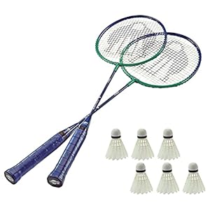 Sport-Tec Badminton Set 2 Schläger 6 Bälle