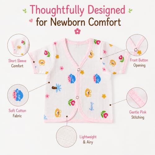 Image of V2M Cotton Jhabla New Born Baby Clothes