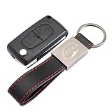 Carcasa llave + llavero KASER: este llave para Peugeot incluye solo el cuerpo de la carcasa y la hoja virgen. Además, gracias a su diseño sofisticado, el llavero de cuero KASER es un accesorio de moda propio.