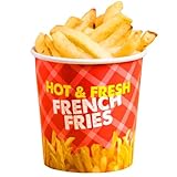 Bits N Things French Fry Cup (Red) | No PFAS Added | 50 Count |