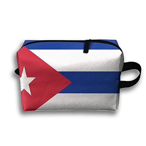 Preisvergleich Produktbild Flagge von Kuba tragbare Kulturbeutel Kosmetiktasche Wasserdichte Reißverschluss-Aufbewahrungstasche