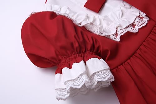 Girl Elegant Red Winter Christmas Lace Clothes Kids Toddler Cute Stylish Special Occasion Holiday Dresses3