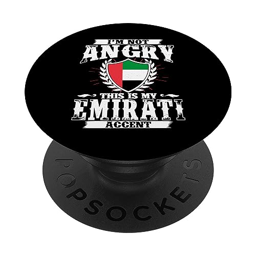 United Arab Emirates Emirati Roots Heritage Proud Emiratis PopSockets Swappable PopGrip, Black