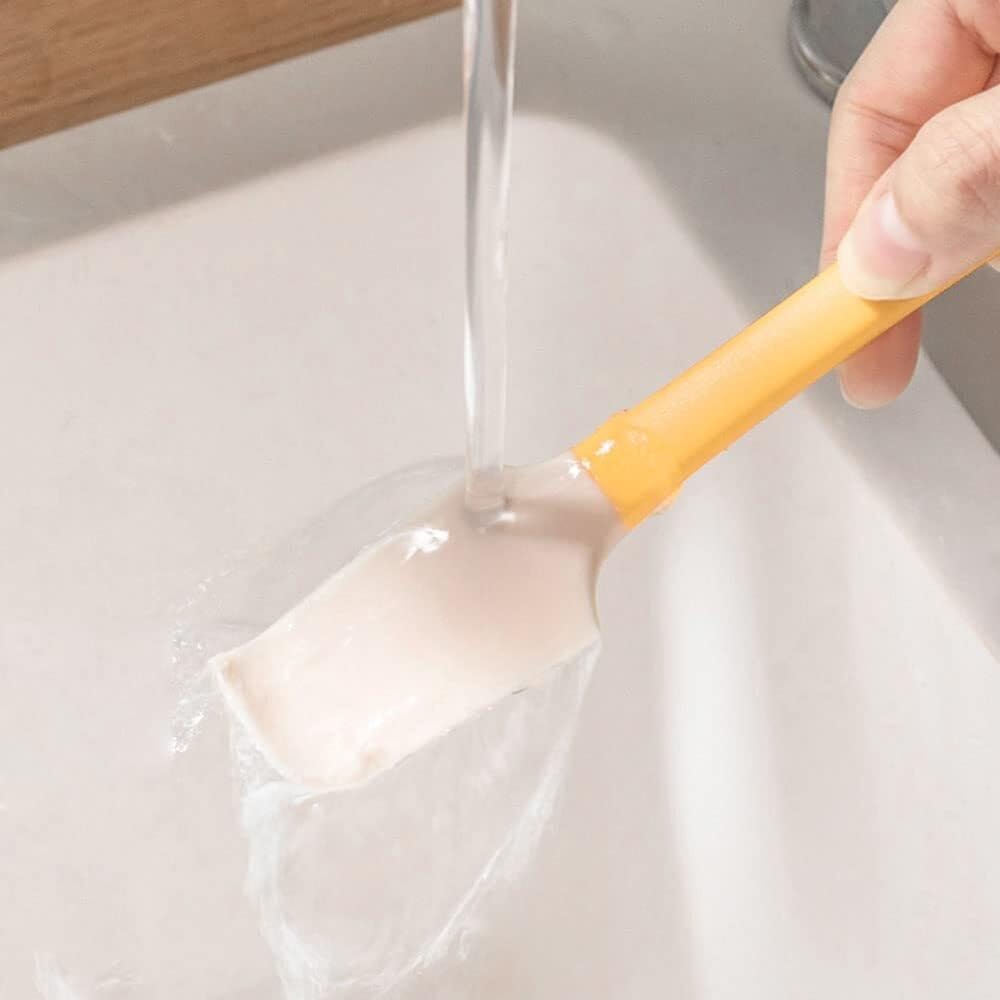 Set Di 2 Mini Spatole In Silicone Curvy - Per Barattoli, Miele, Burro E Crema - Resistente Al Calore (Giallo+Bianco)