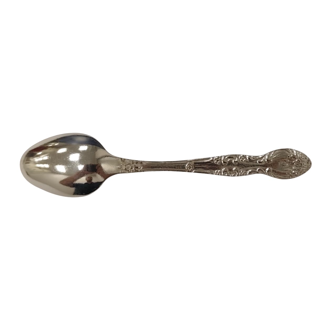 Handgefertigter 925er Silberlöffel – Gestempelt 925 – Nickelfrei – 18,2g – 25x116mm – Polierte Gravur – Sammler & Elegant