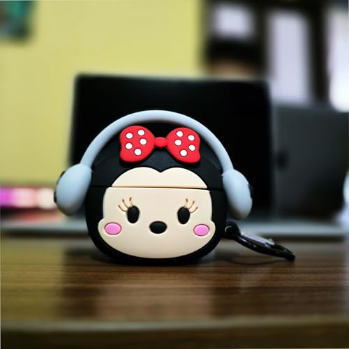 Image of YODI Case Cover for Airpods Pro|Pro 2|Airpods Pro 3|Airpods 4 Pouch, Silicone Cases with Cleaner Kit 360 Drop Protection,Shock-Resistant ([Headphone - Minnie Red ], Airpods Pro /Pro 2)