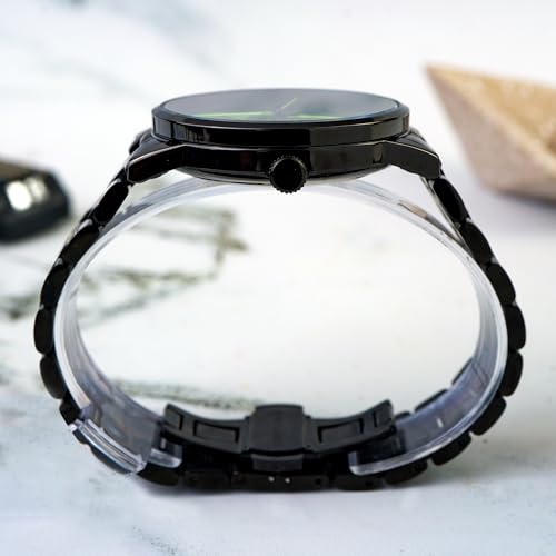 SKMEI Men's Spinning Car Wheels Rolling Creative Fashion Watches for Men, Analog Watch Black Dial Zink Alloy Case Men's Watch, Black Color Stainless Steel Band, Rolling Wheel Gift Wristwatch - 1787