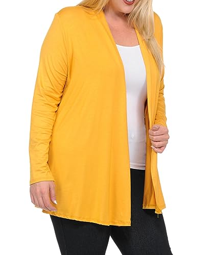 Image of Pastel by Vivienne Women's Long Sleeve Jersey Plus Size Cardigan