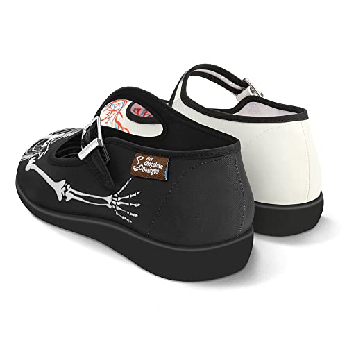 Image of Hot Chocolate Design Chocolaticas Funky Canvas Women's Mary Jane Flat Shoes