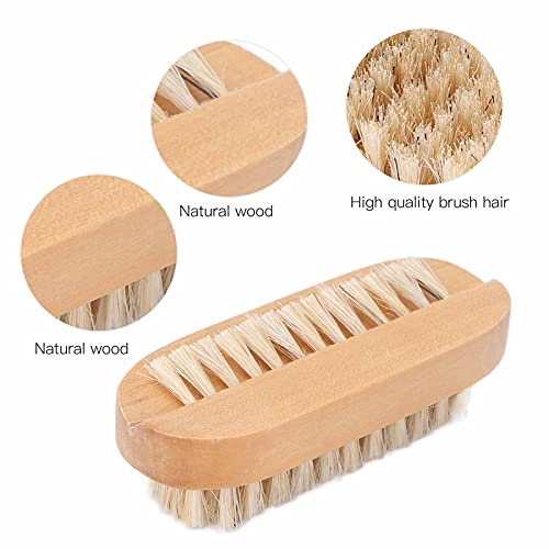 Escova de limpeza manual, escova de unhas de madeira para homens e mulheres, espanador de unhas, rem