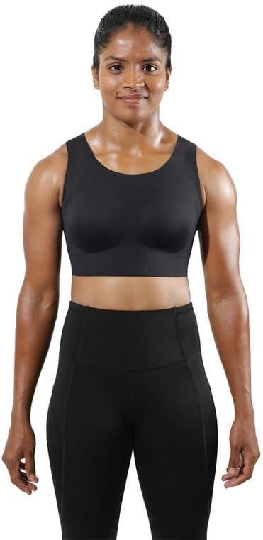 Women's Nylon Blend Seamless Bra Power Up Sports Bra | 3X More Bounce Control | Polymer Glue | Moulded Cups | | Sports Bra