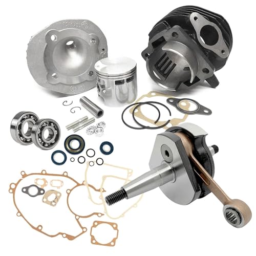 GRUPPO TERMICO DR 102CC KIT MODIFICA 102 50 SPECIAL PK S XL R L N APE 50 GRUPPO TERMICO CILINDRO DR + ALBERO MOTORE ANTICIPATO + CUSCINETTI PARAOLI E GUARNIZIONI