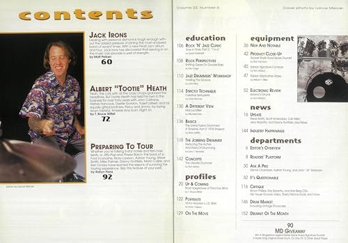 MODERN DRUMMER "Cover: Jack Irons June 1998 Issue image 4