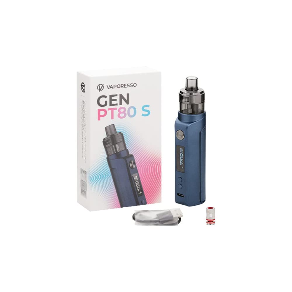 Vaporesso GEN PT80 S Kit (bleu égéen) 80W, vaporisateur E-Cig équipé d'une  cartouche XTANK de 4,5 ML, kit Vape Box alimenté par une batterie  supplémentaire 18-650 (exclue), sans nicotine : Amazon.fr: High-Tech