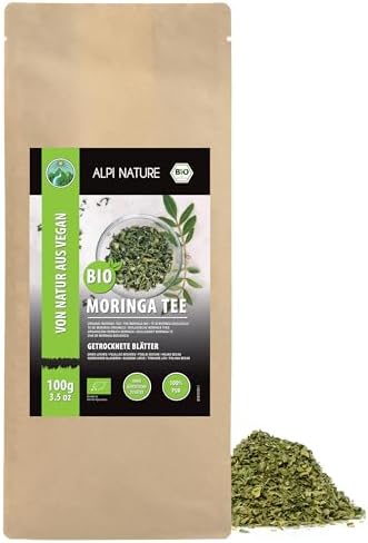 Alpi Nature Moringa BIO Tisane 100g, bio Moringa Feuilles Séchées...