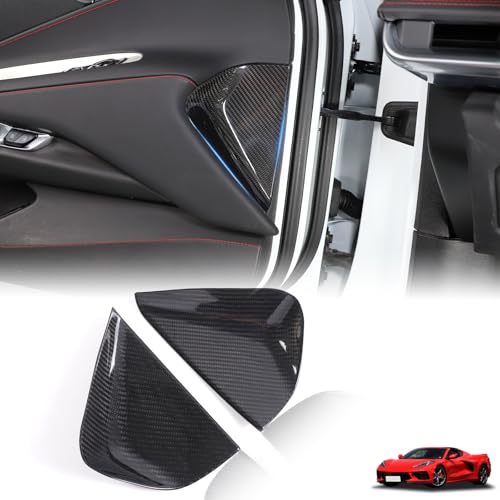 for Corvette C8 Dry Carbon Fiber Inner Door Panel Trim Cover Accessories Compatible with Corvette C8 Stingray 2020-2024 2025 Interior Door Panel Anti-Scratch Trim Protection (Black) by Suetlcoity - Used condition - US$113.40