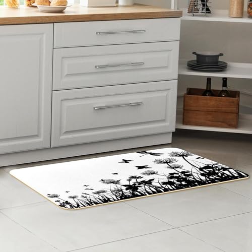 Alfombrillas de cocina antideslizantes VAPOKF lavables con diseño de mariposas pack de 2 7
