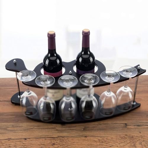Soporte para botellas de vino de madera para 2 botellas miniatura 6